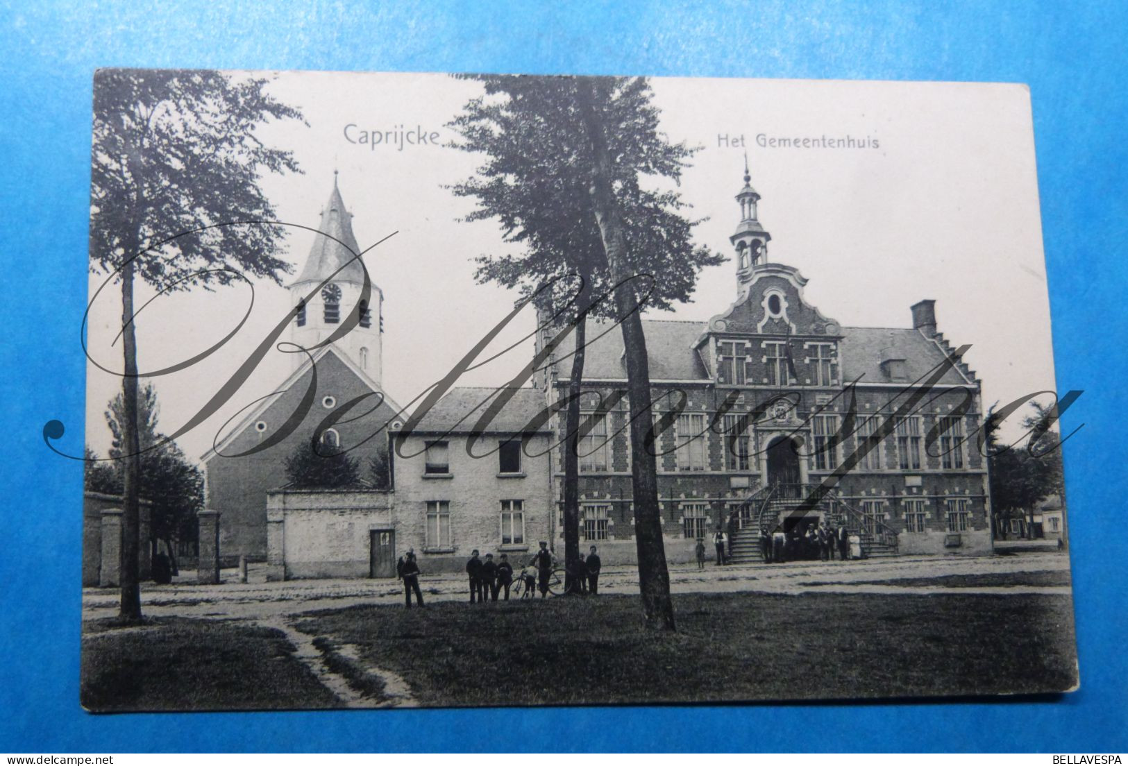 Kaprijke Kerk En Gemeentehuis Impr E. Van De Rostijne  12589 - Kaprijke