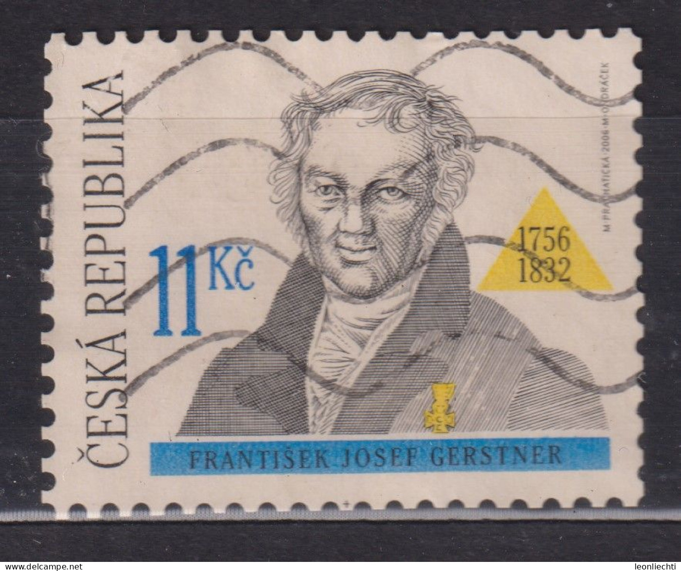 2006 Tschechische Republik Mi:CZ 464, Sn:CZ 3301, Yt:CZ 423, František Josef Gerstner (1756-1832) - Gebraucht