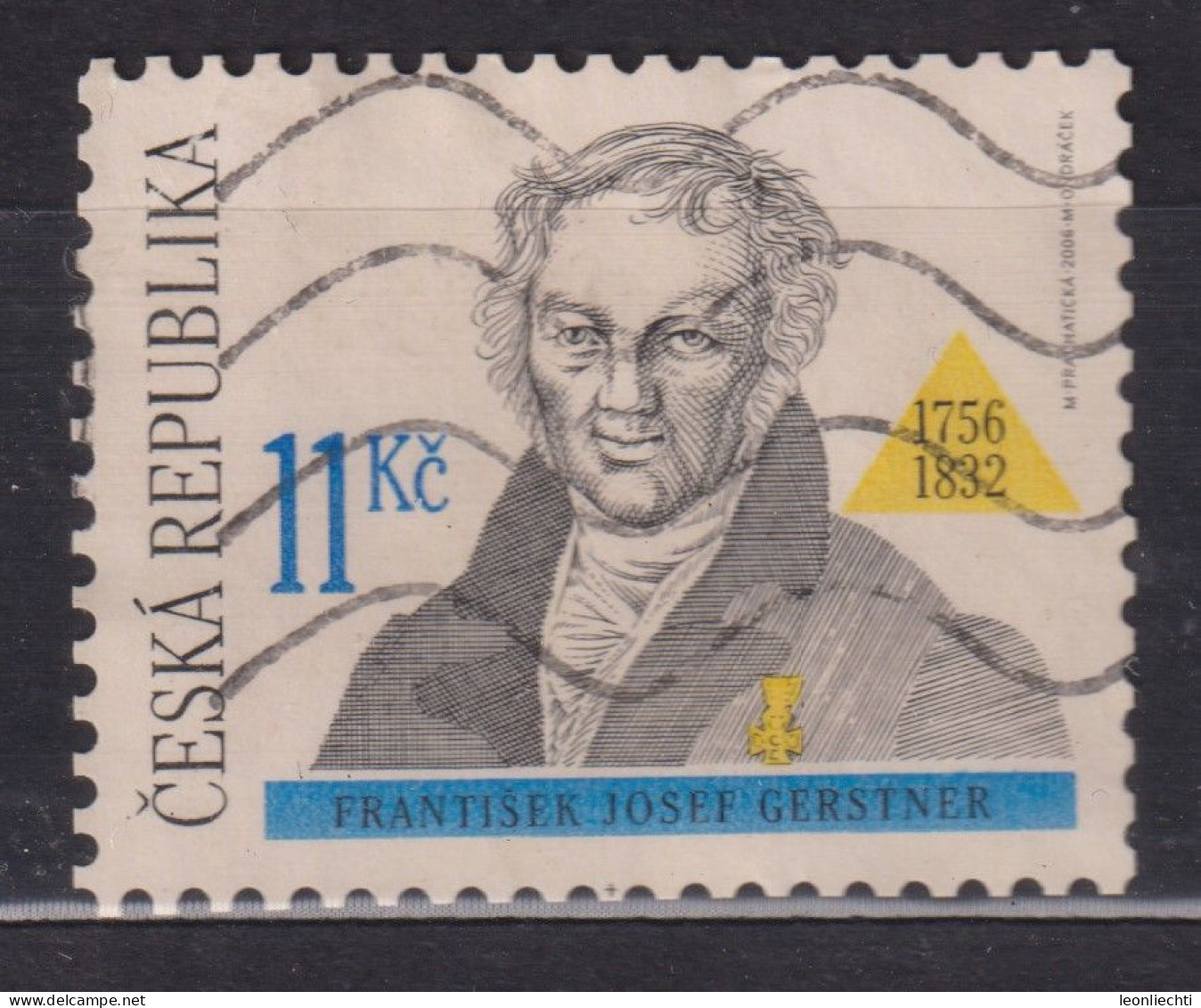 2006 Tschechische Republik Mi:CZ 464, Sn:CZ 3301, Yt:CZ 423, František Josef Gerstner (1756-1832) - Gebruikt