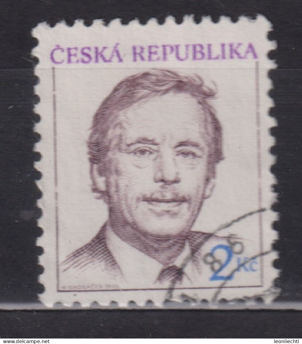 1993 Tschechische Republik Mi:CZ 3, Sn:CZ 2879, Yt:CZ 3,Václav Havel (1936-2011), President - Used Stamps