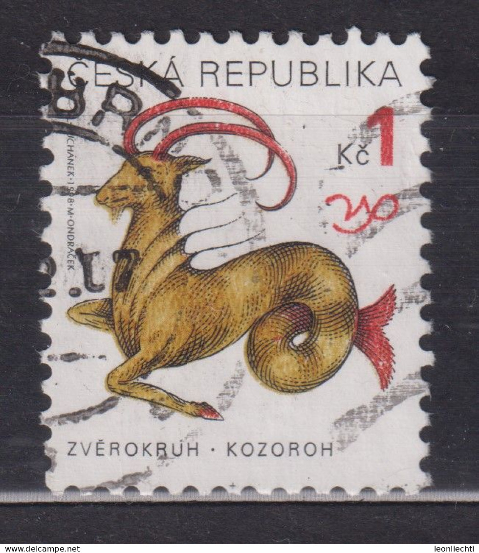 1998 Tschechische Republik Mi:CZ 199, Sn:CZ 3063, Yt:CZ 192, Capricorn / Steinbock - Gebruikt