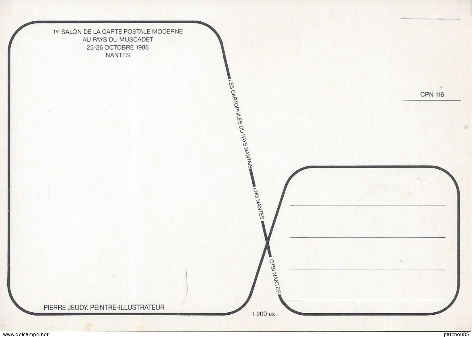 CPM 1° Salon De La Carte Postale Moderne Au Pays Du Muscadet 26-26-Octobre 1986 Nantes - Jeudy