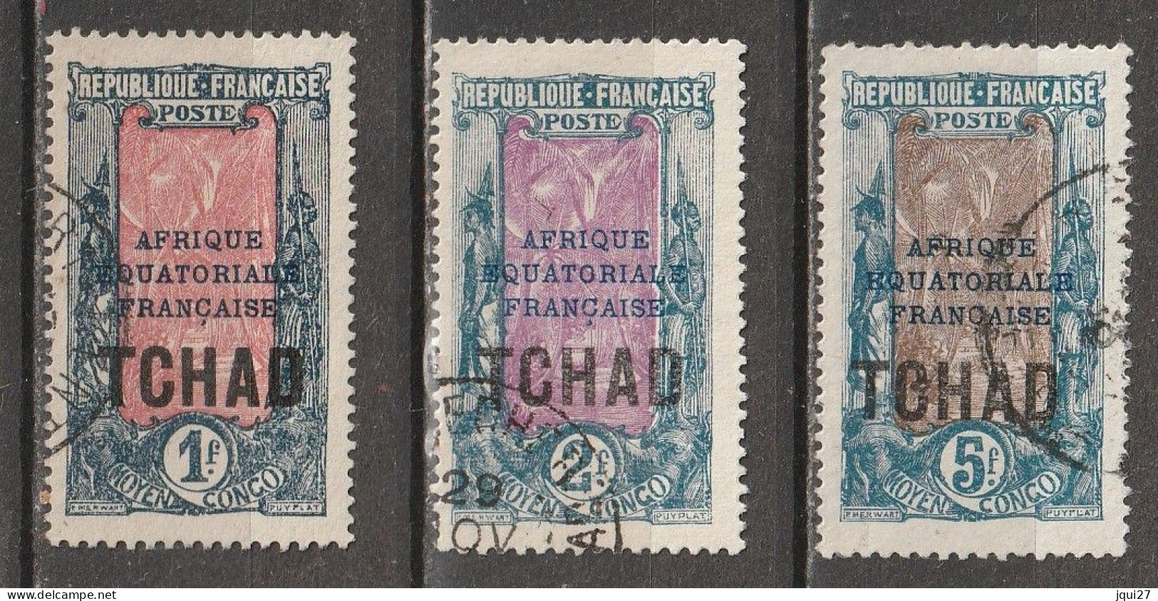 Tchad N°  34, 35, 36 - Used Stamps