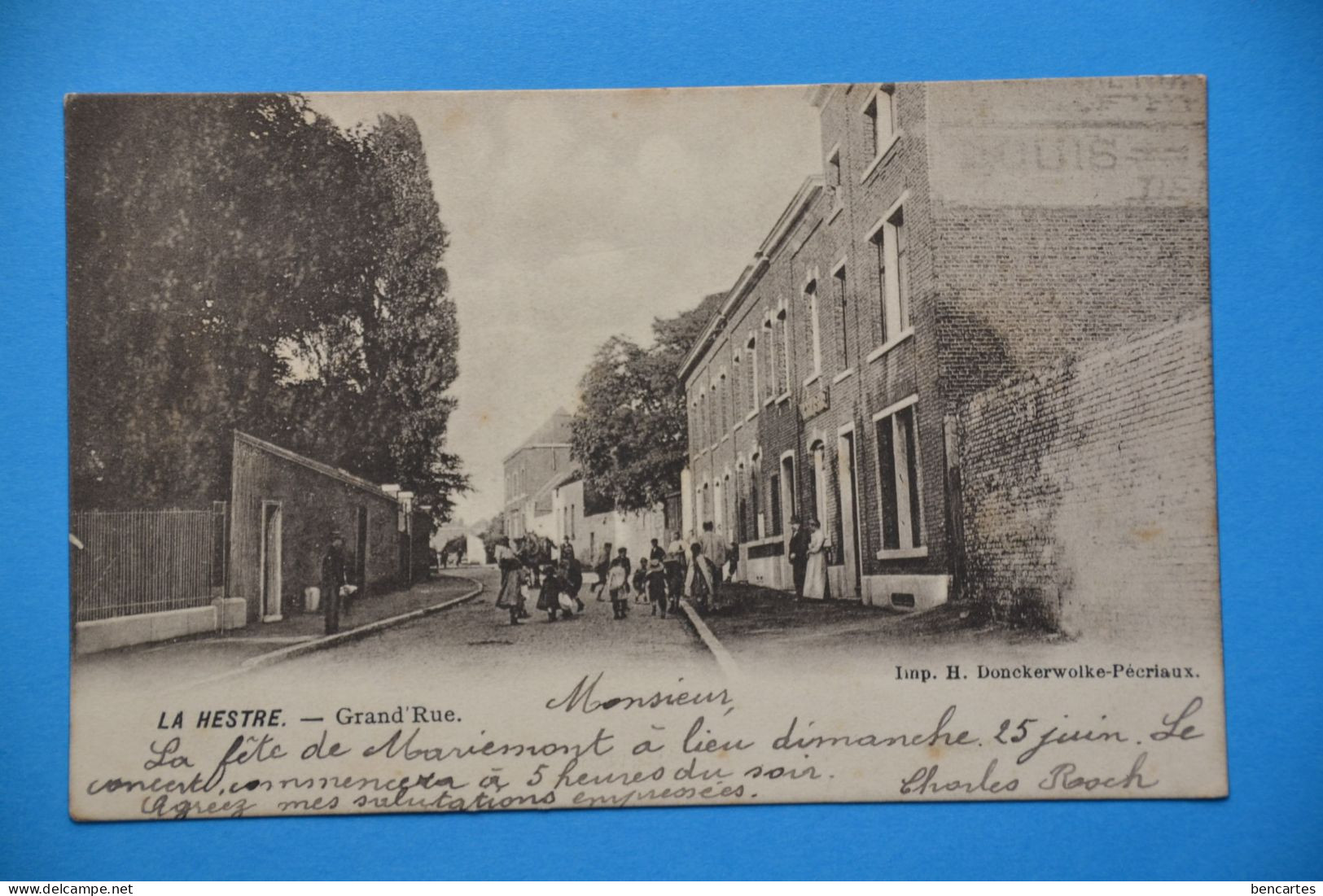 La Hestre 1905: Grand'Rue Très Animée. - Manage