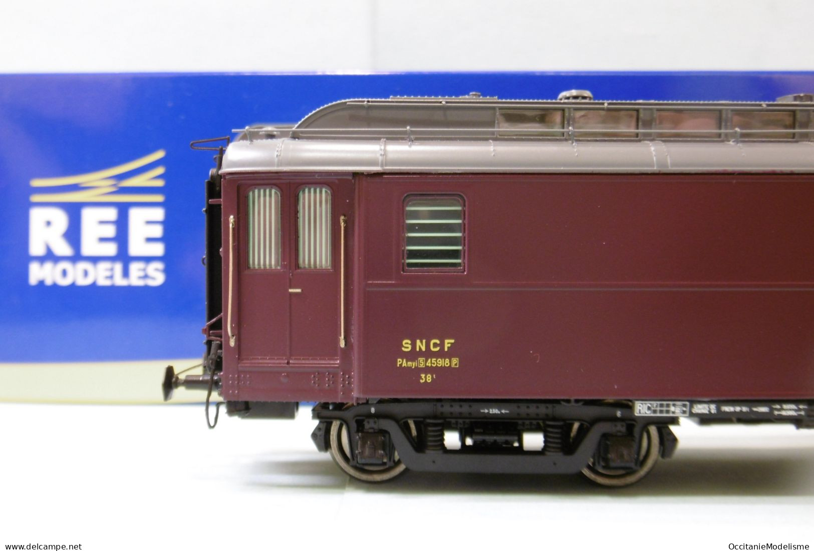 REE - AMBULANT POSTALE OCEM 16m PAZ Postes PTT SNCF Ep. IIIB Réf. VB-249 Neuf NBO HO 1/87 - Passagierwagen