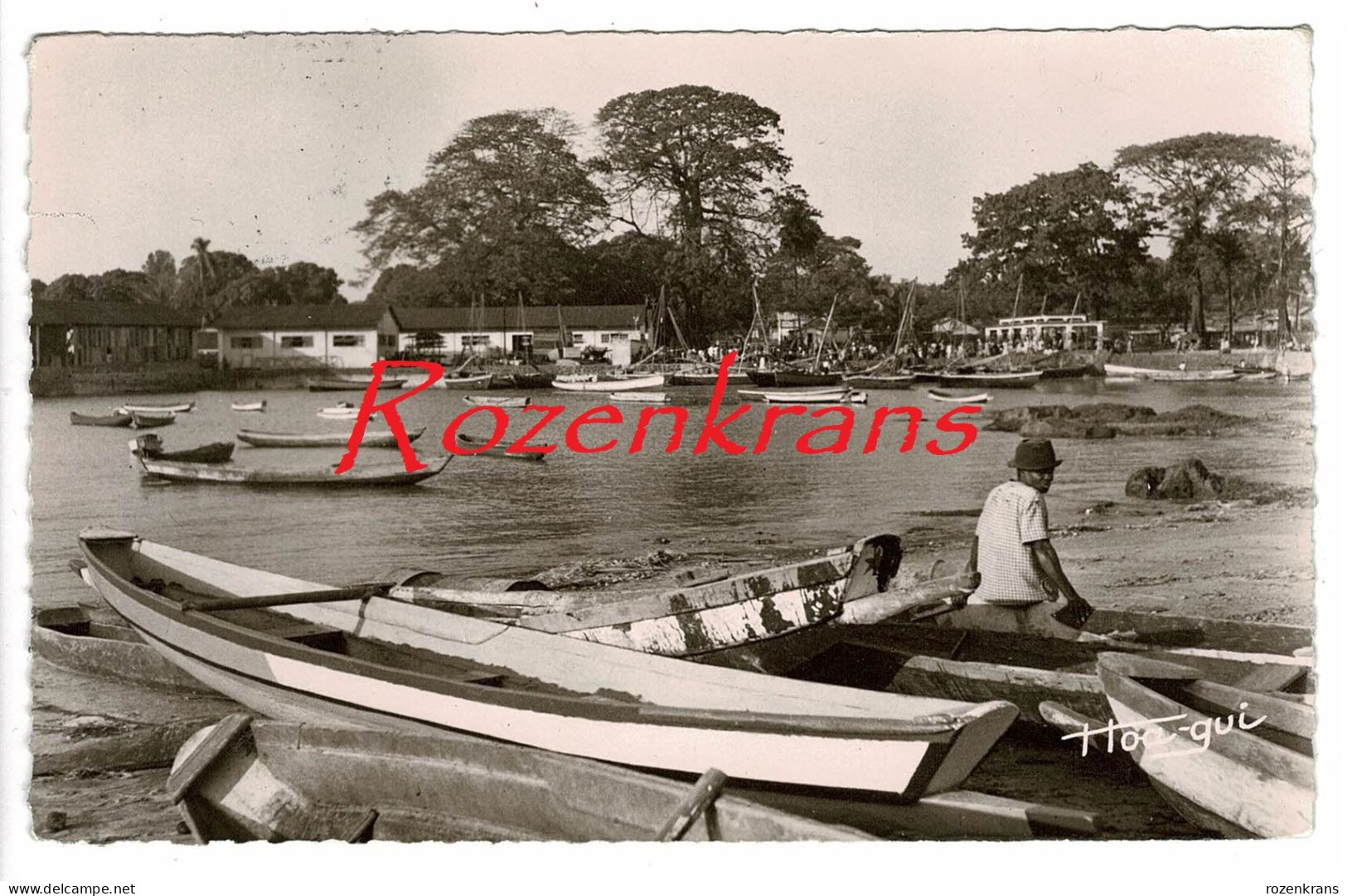 GUINEE Française Conakry Konakry Guinéa Le Port De Pêche Barque Bateau Fishing Village Afrique Afrique Africa CPA - Frans Guinee