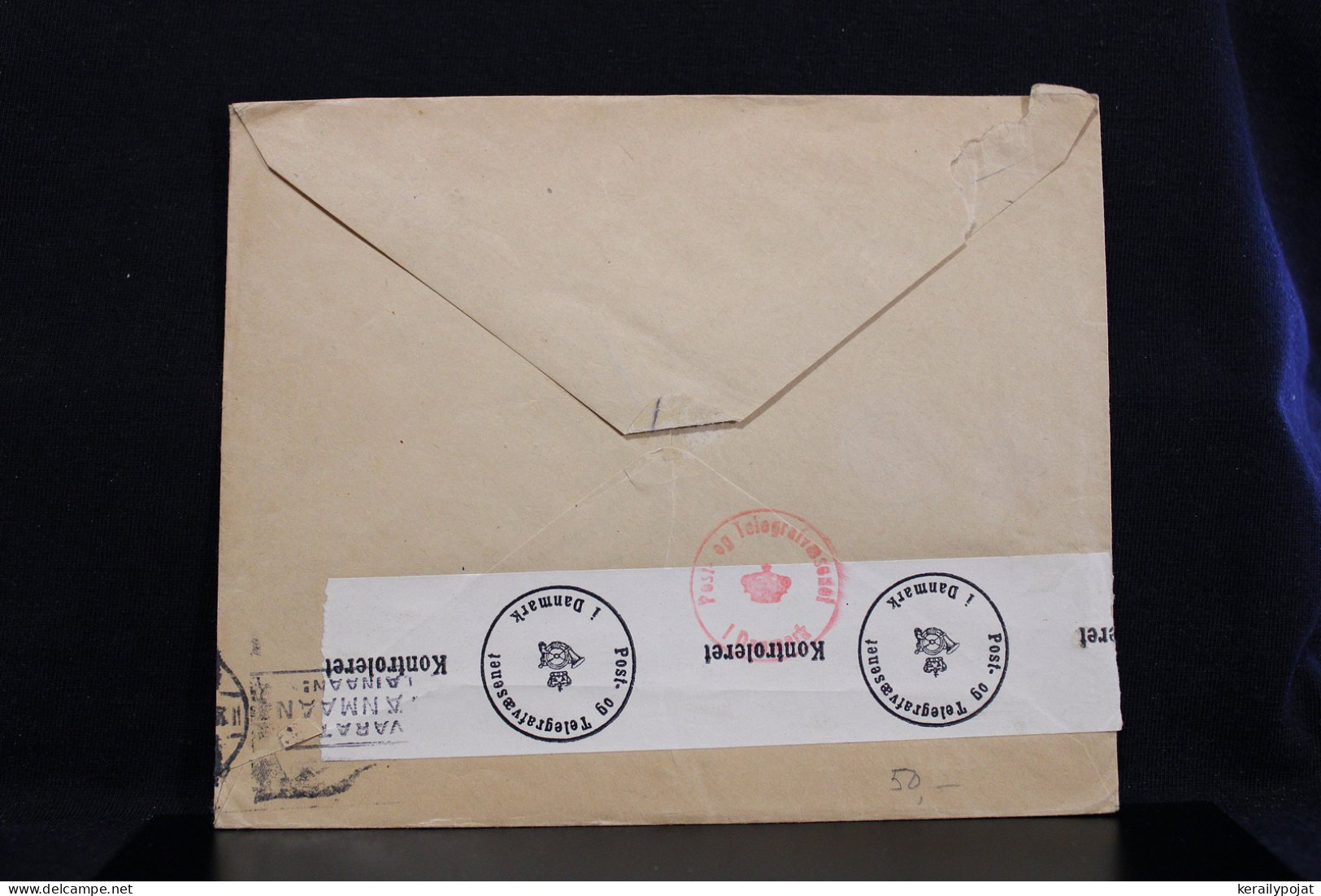 Denmark 1942 Köbenhavn Censored Air Mail Cover To Finland__(8007) - Poste Aérienne
