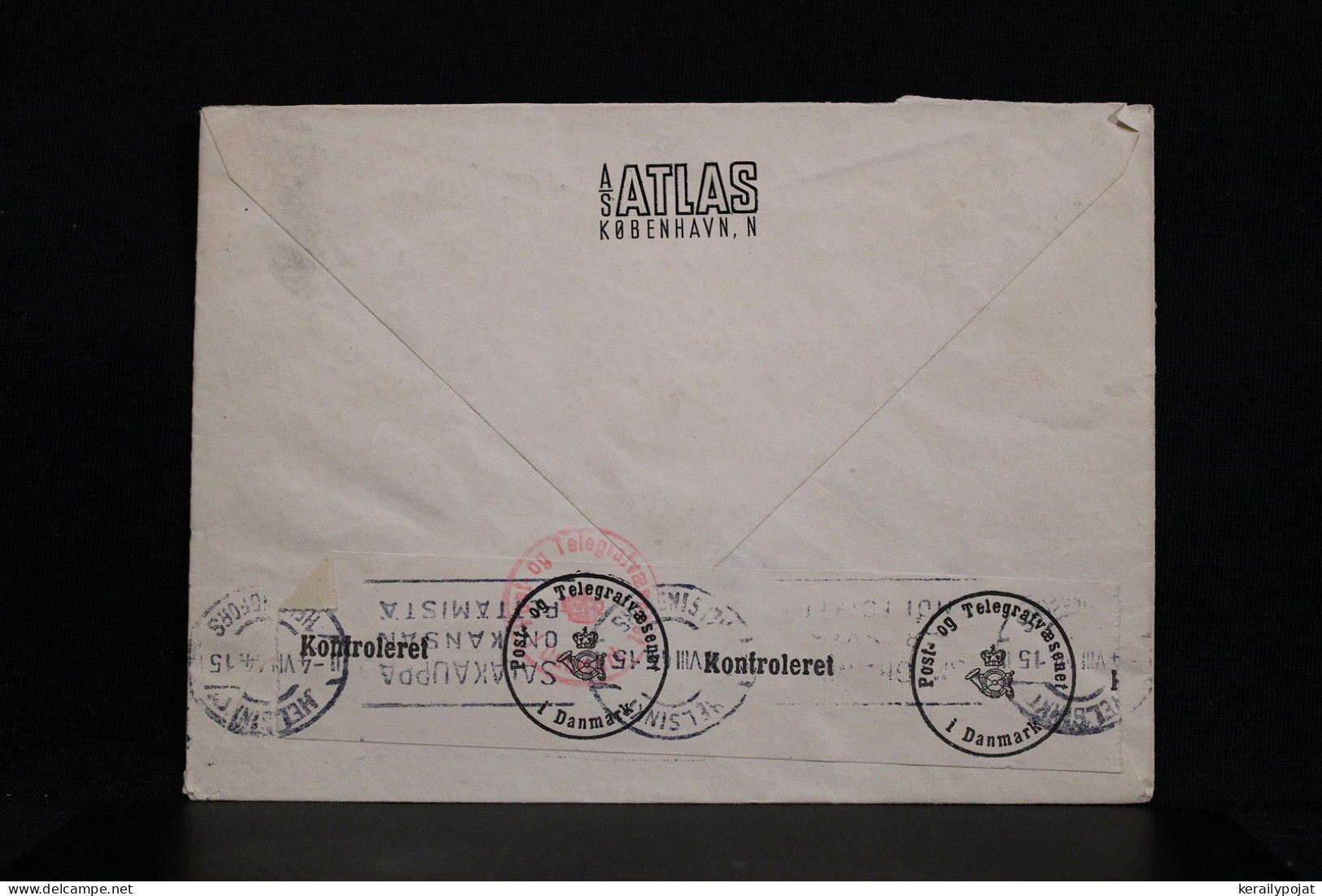 Denmark 1944 Köbenhavn Censored Air Mail Cover To Finland__(8097) - Aéreo