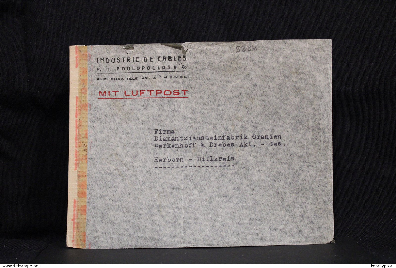 Greece 1944 Censored Air Mail Cover To Germany__(6834) - Cartas & Documentos