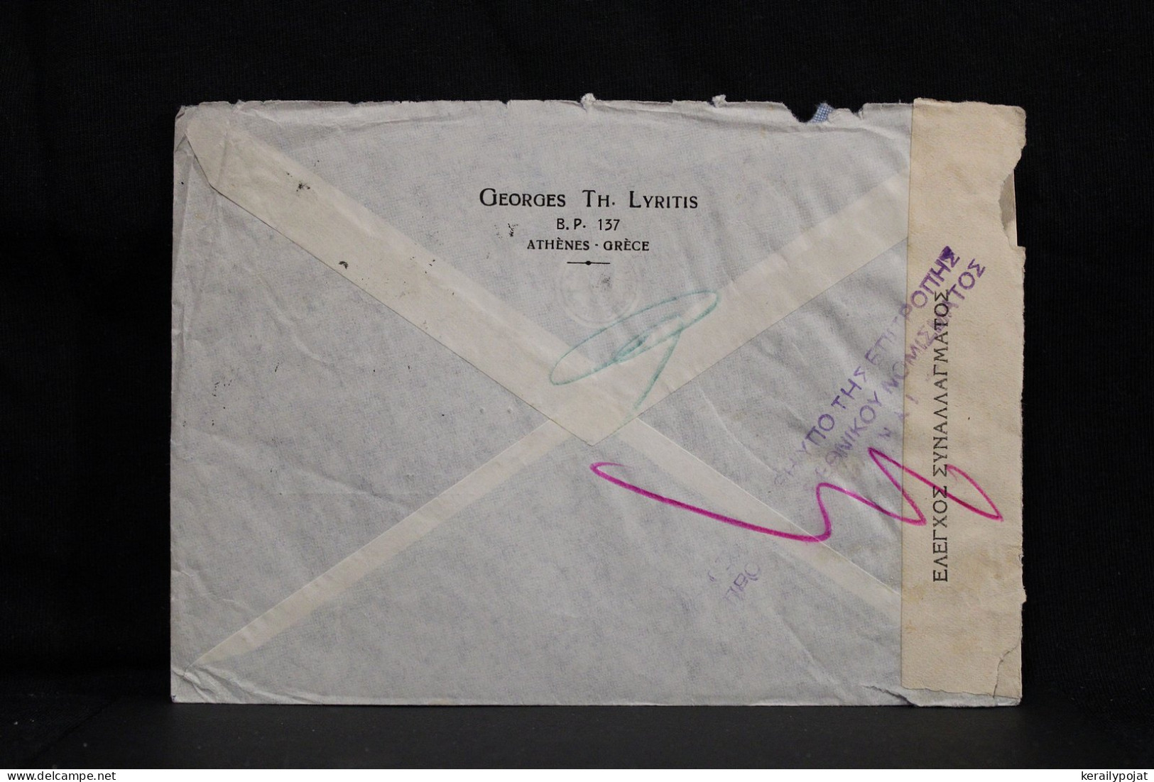 Greece 1948 Censored Air Mail Cover To Switzerland__(6787) - Briefe U. Dokumente