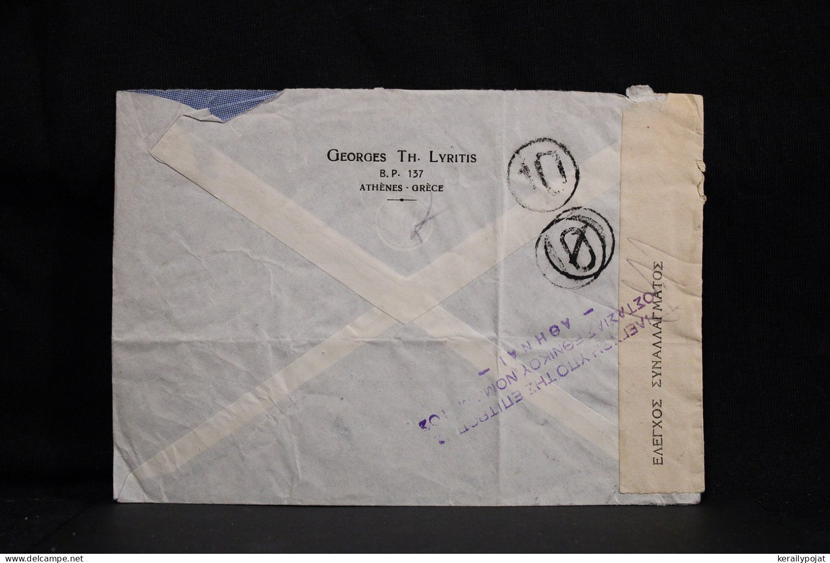 Greece 1948 Censored Air Mail Cover To Switzerland__(6788) - Briefe U. Dokumente