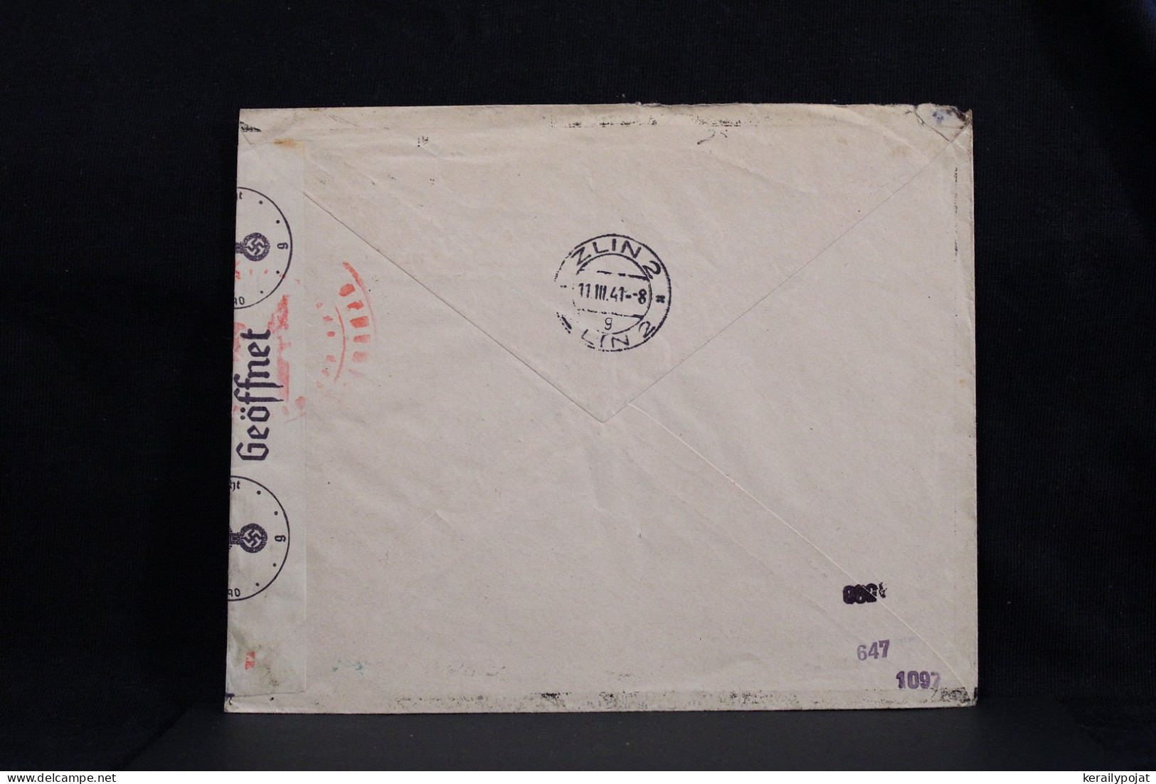 Hungary 1941 Budapest Censored Air Mail Cover To Czechoslovakia__(6187) - Covers & Documents