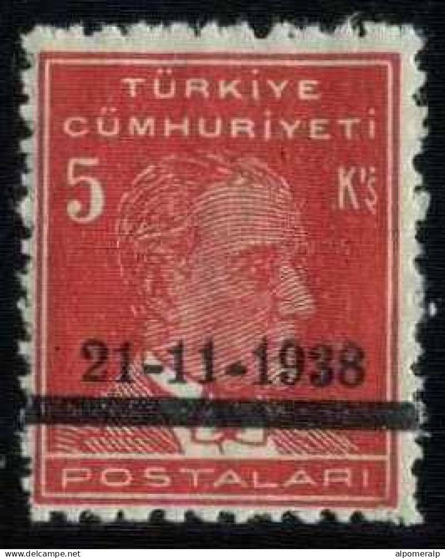 Türkiye 1938 Mi 1042 MNH Atatürk Mourning - Gebraucht