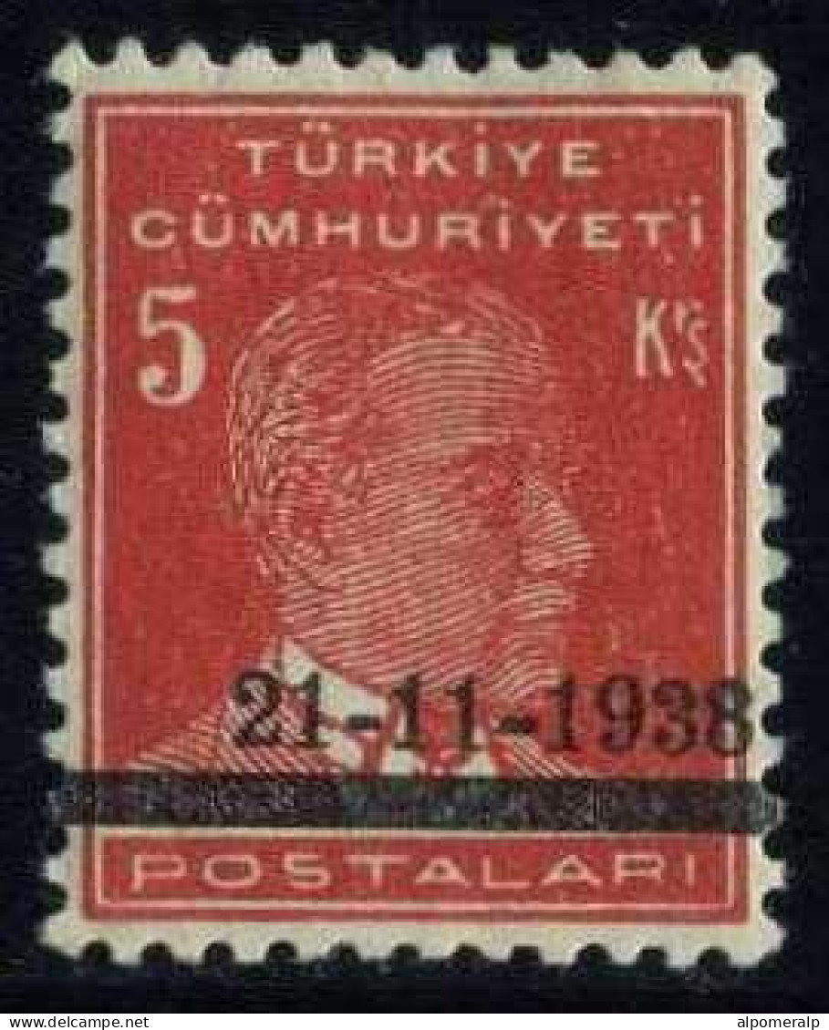 Türkiye 1938 Mi 1042 MNH Atatürk Mourning - Gebraucht