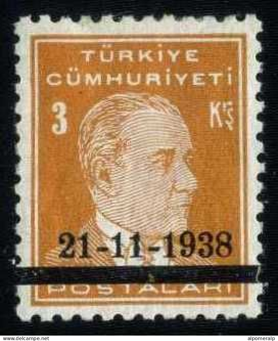 Türkiye 1938 Mi 1041 MH Atatürk Mourning - Oblitérés