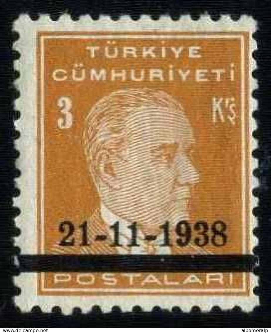 Türkiye 1938 Mi 1041 MH Atatürk Mourning - Used Stamps