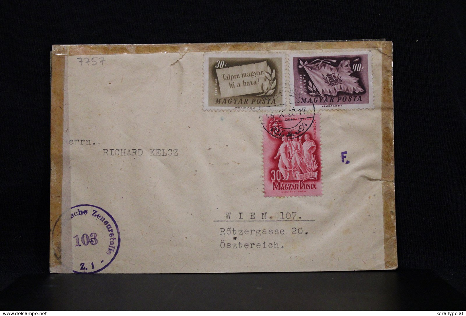 Hungary 1946 Budapest Censored Cover To Austria__(7757) - Covers & Documents