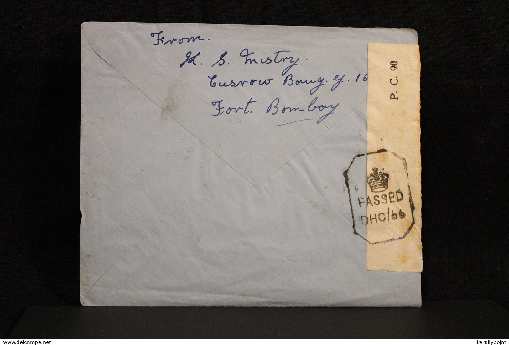 India 1930's Censored Air Mail Cover To UK__(4341) - Luftpost