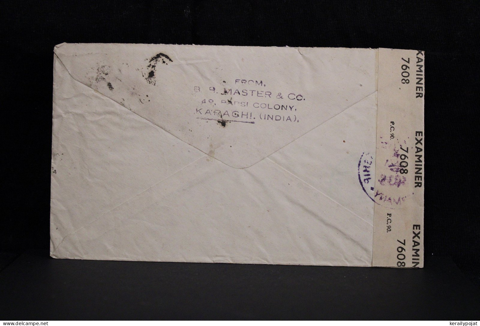 India 1947 Censored Air Mail Cover To Germany__(4253) - Corréo Aéreo