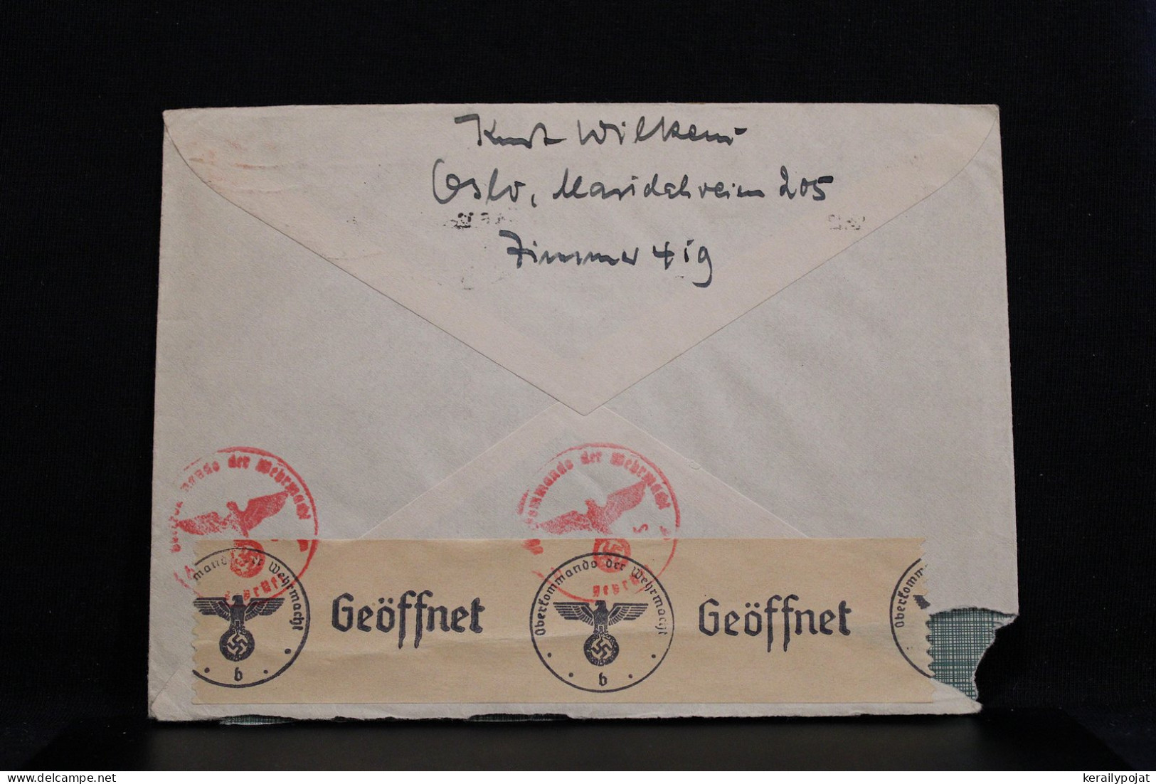 Norway 1942 Oslo Censored Air Mail Cover To Germany__(7638) - Briefe U. Dokumente