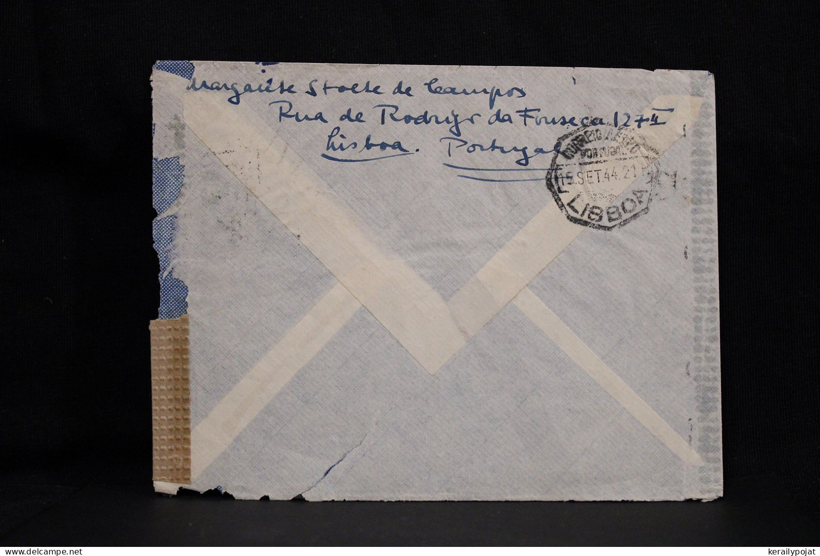 Portugal 1944 Censored Air Mail Cover To Hamburg Germany__(6648) - Briefe U. Dokumente