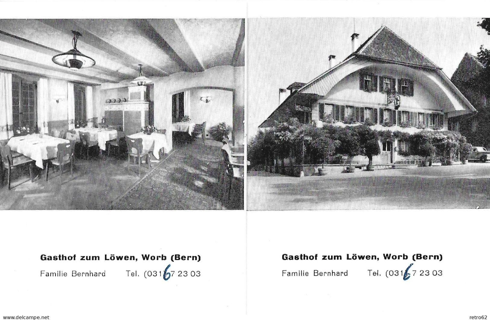 WORB ► Gasthof Zum Löwen (Marketingkarte) Ca.1945 - Worb