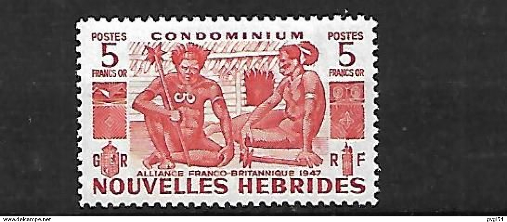 Nouvelles - Hébrides 1953  Cat Yt N°  154   N* MLH - Unused Stamps