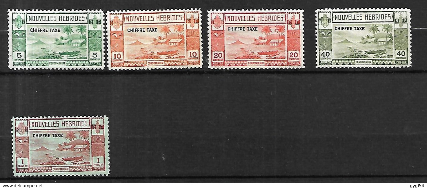 Nouvelles - Hébrides 1938 Taxe   Cat Yt N°  11 à 15   Série Complète  N* MLH - Segnatasse