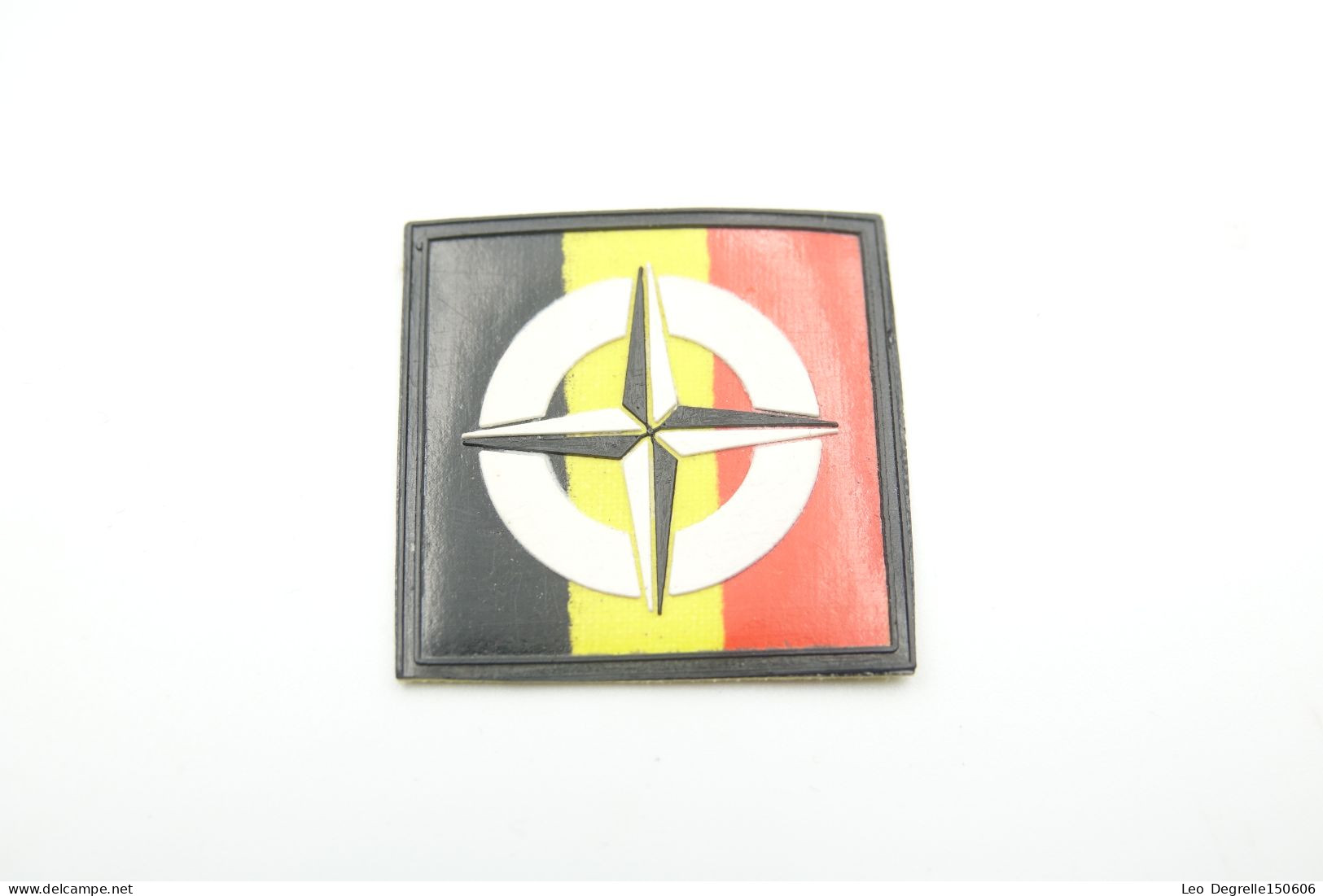 Militaria - PATCH : Original Belgian NATO Flag - Belgium Belgique - Material : Plastic - Uniformes