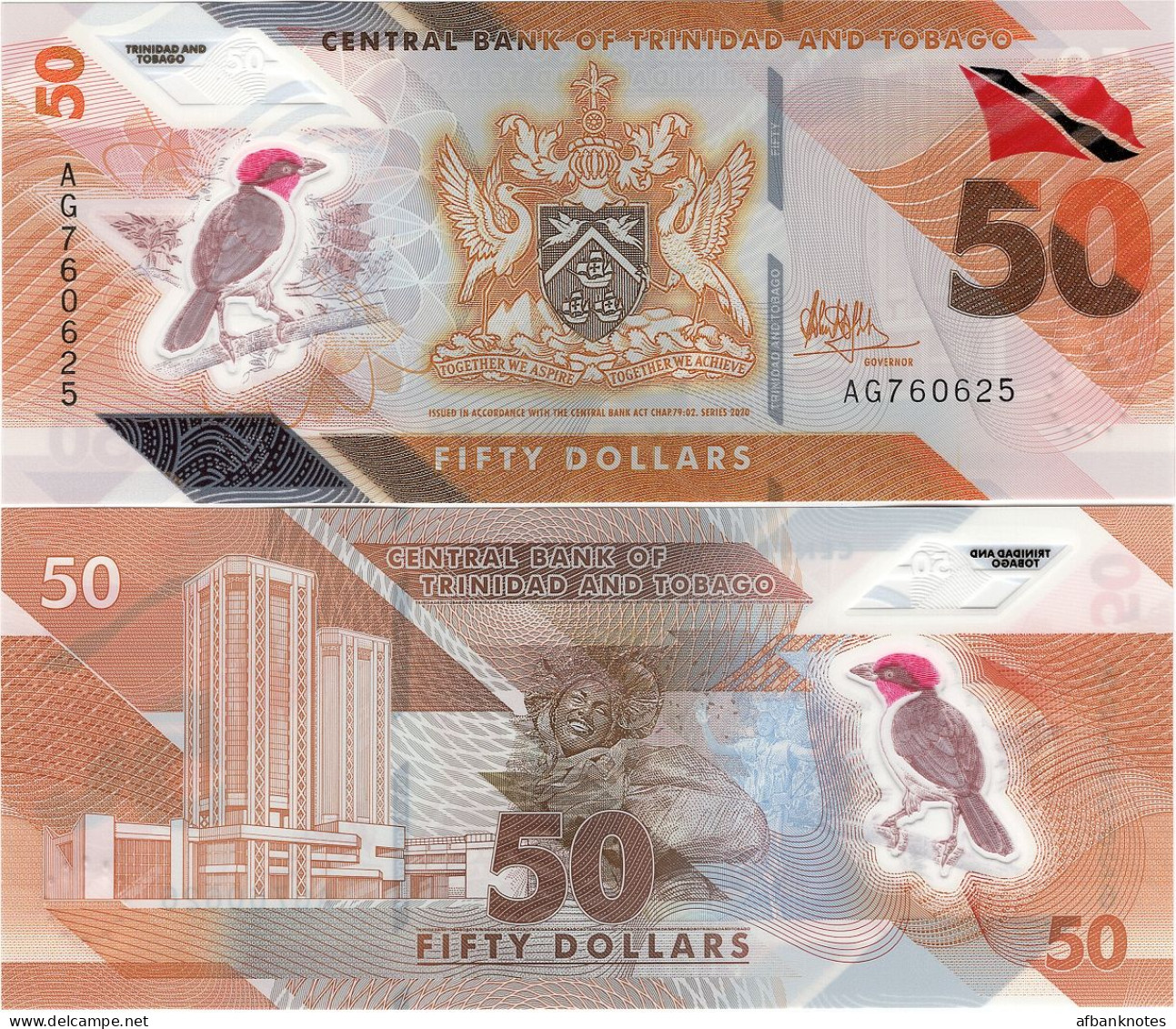 TRINIDAD & TOBAGO       50 Dollars       P-W64       2020       UNC - Trindad & Tobago