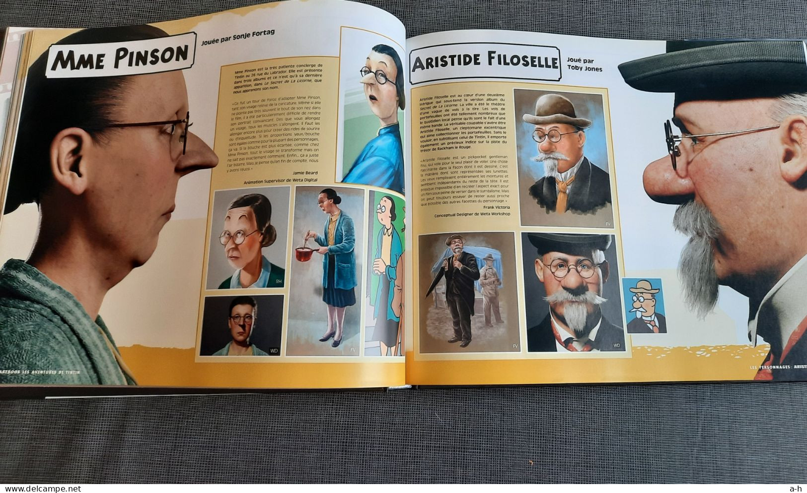 Artbook les aventures de Tintin,le film de S. Spielberg.