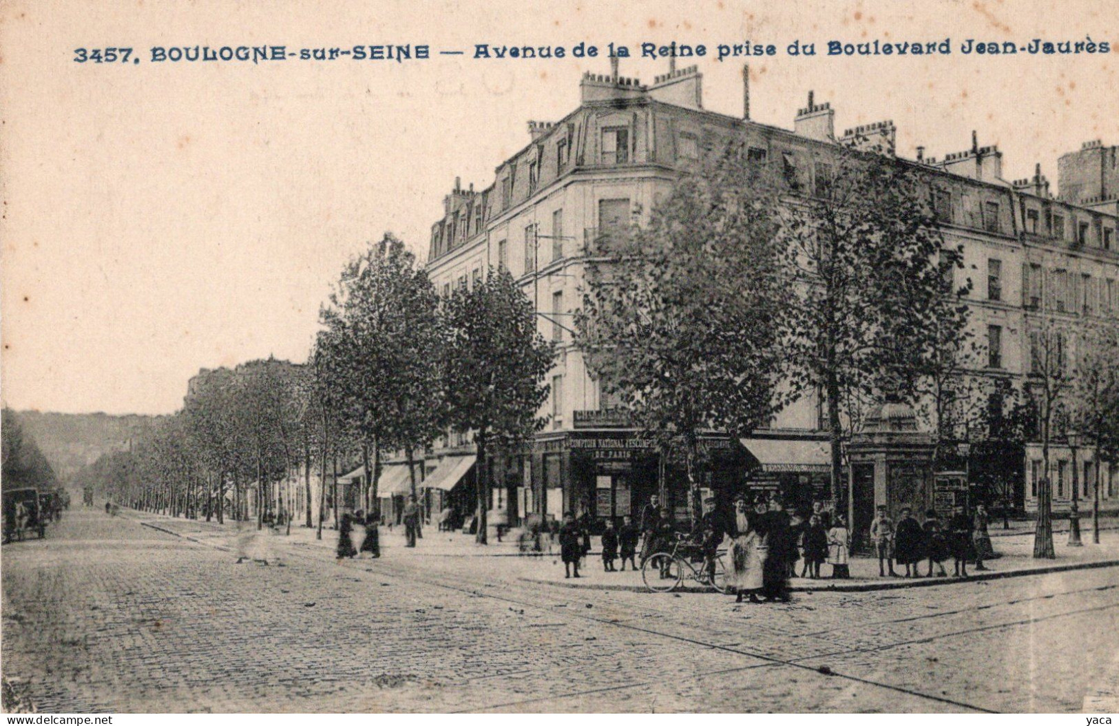 Boulogne Sur Seine Avenue De La Reine Prise Du Boulevard J Jaurés  - Banque Comptoir D'escompte De Paris - Banques