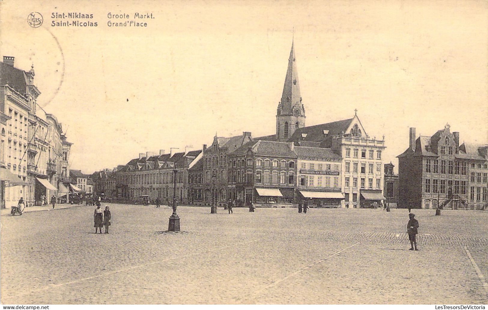BELGIQUE - ST NICOLAS - Grand'Place - Carte Postale Ancienne - Sint-Niklaas