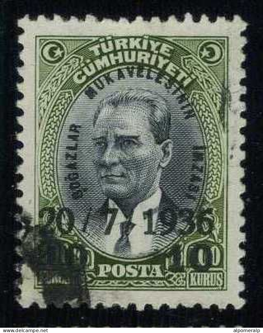 Türkiye 1936  Mi 1007 Mustafa Kemal ATATÜRK (1881-1938) Staatsprasident | Overprint - Gebraucht