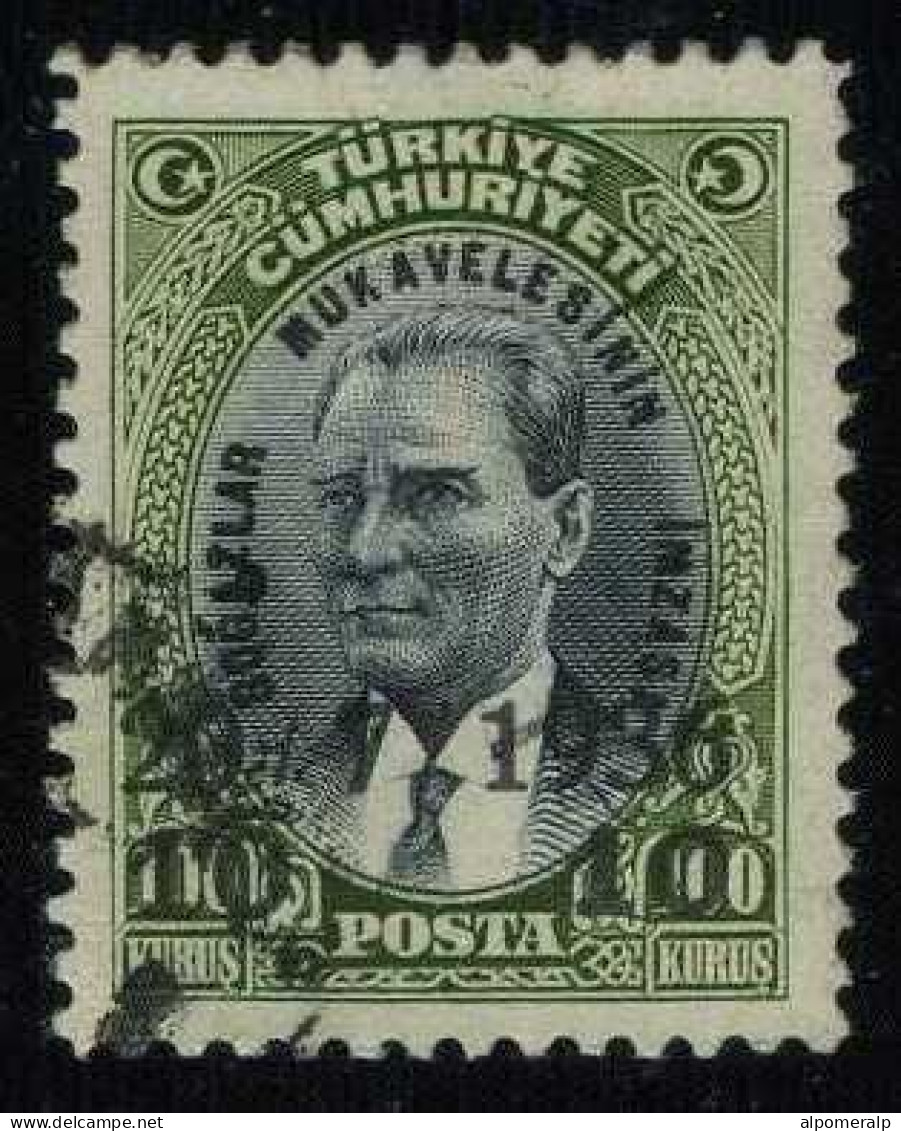 Türkiye 1936 Mi 1007 Mustafa Kemal ATATÜRK (1881-1938) Staatsprasident | Overprint - Usati