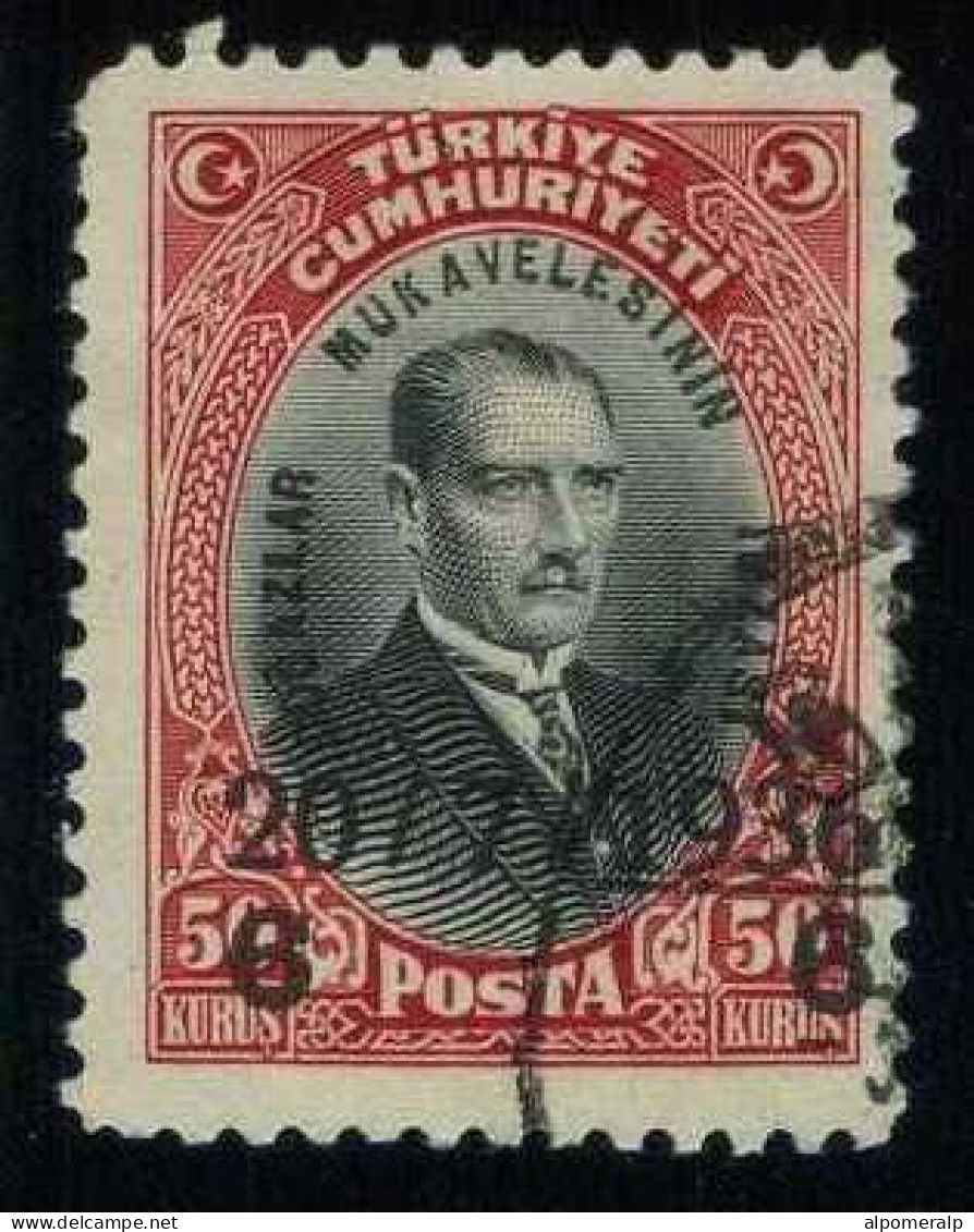 Türkiye 1936 Mi 1006 Mustafa Kemal ATATÜRK (1881-1938) Staatsprasident | Overprint - Gebruikt