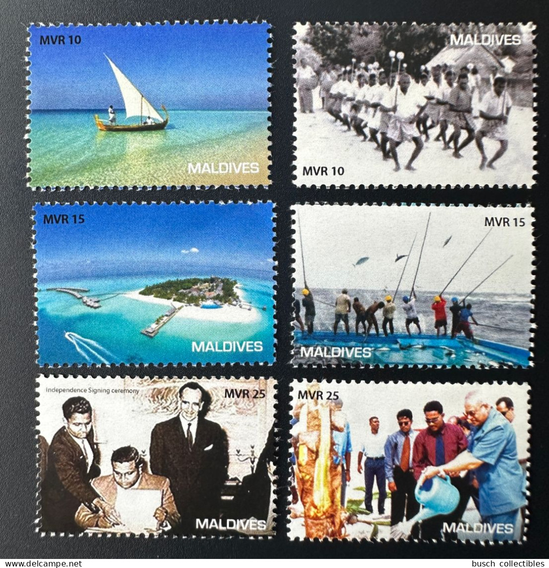 Maldives 2015 Mi. 5895 - 5900 Independence Indépendance Unabhängigkeit 50 Years Boat Fishing Pêche Fischerei Fishing - Bateaux