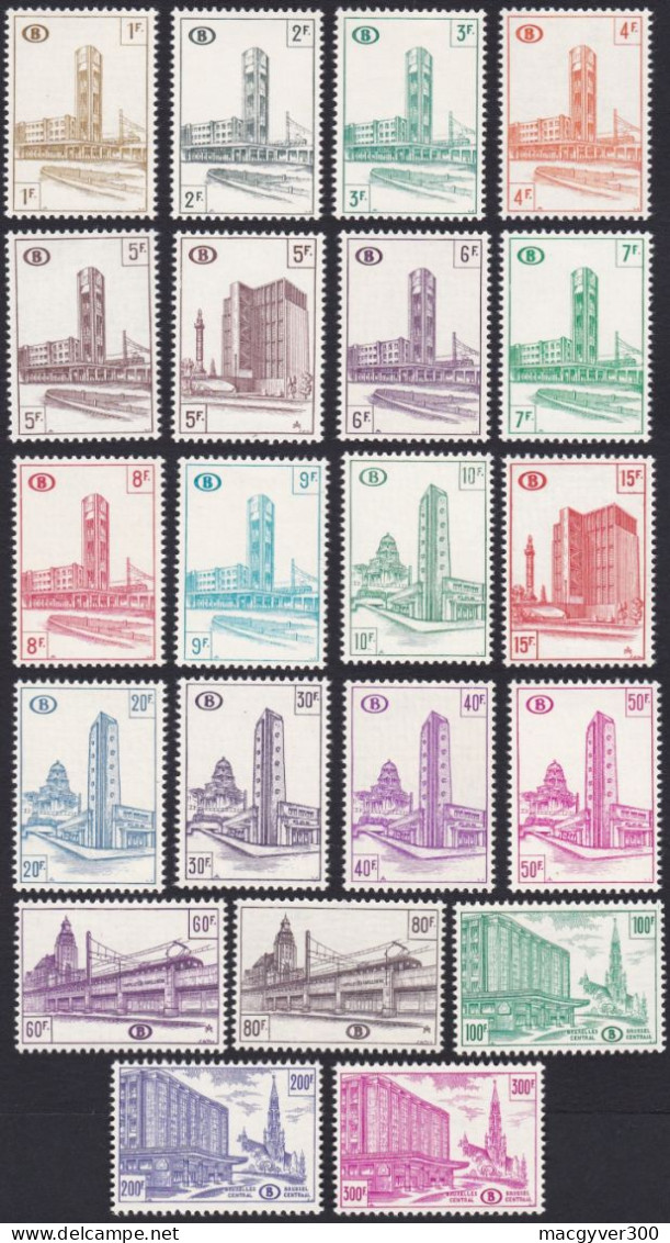 BELGIQUE, 1953-57, Chemins De Fer ( COB TR336 Au 354B **) - Postfris