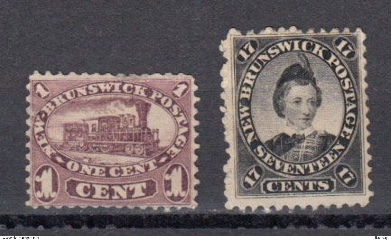 Nouveau Brunswick 1851 Yvert 4 Et 9 Neufs Sans Gomme - Unused Stamps