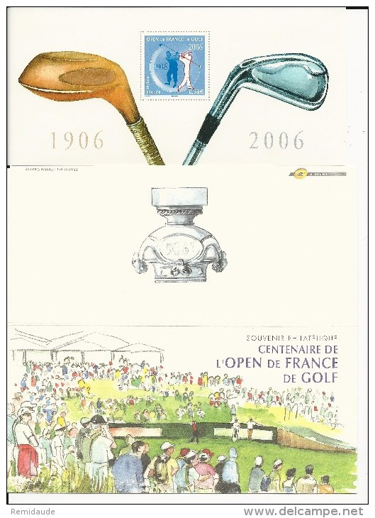 2006 - BLOC SOUVENIR - YVERT N°13 ** MNH - OPEN DE GOLF - AVEC CARTE PROTECTION - Souvenir Blocks