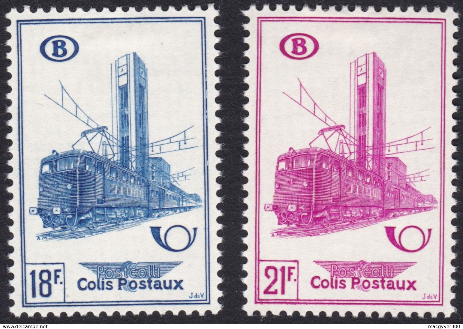 BELGIQUE, 1954, Chemins De Fer ( COB TR356-357 *) - Mint