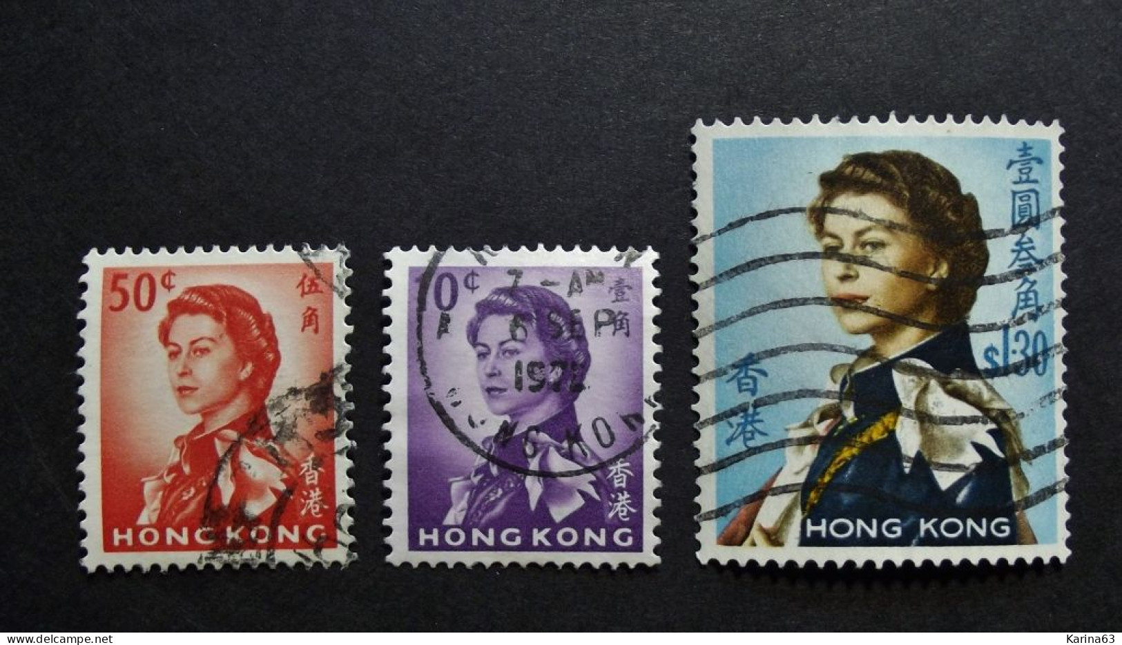 Great Britain - Hong Kong - Queen Elisabeth II    ( 3 Values ) Obl. Hong Kong - Usados