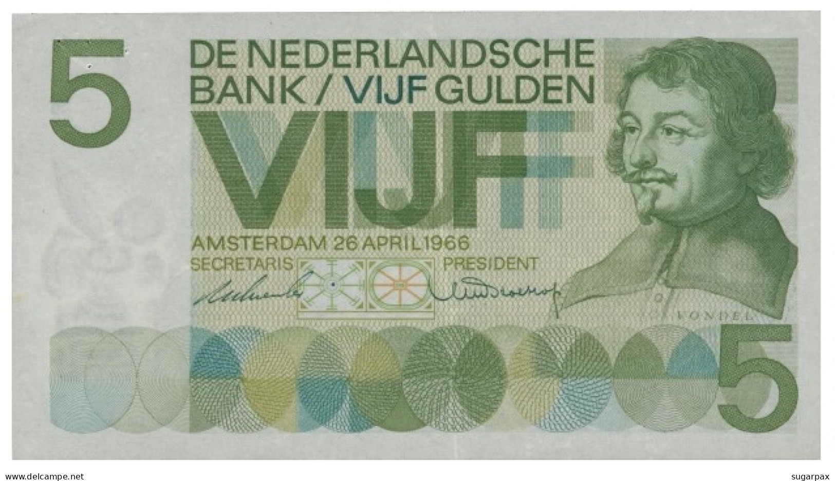 Netherlands - 5 Gulden - 26.4.1966 - Pick 90.a - Serie 2 NV - 5 Florín Holandés (gulden)