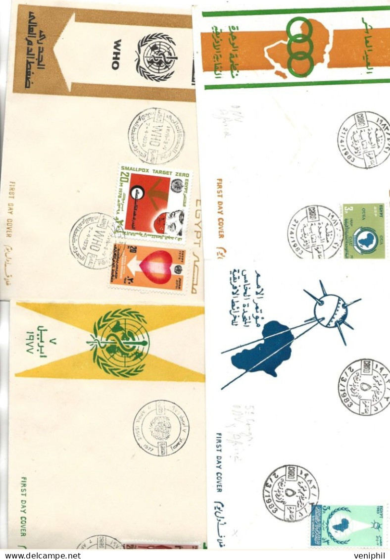 EGYPTE - LOT DE11 LETTRES FDC ANNEE PERIODE 1973 A 1983  TB - Covers & Documents
