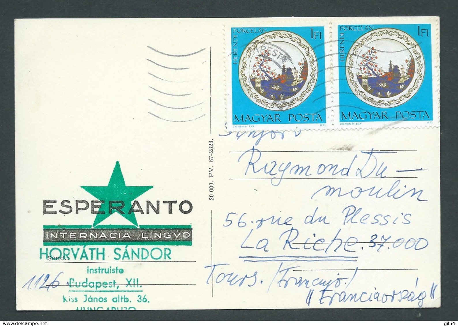 Carte Postale Esperanto Envoi De Budapest En 1973, Vers La FRANCE  - Mald 12815 - Covers & Documents
