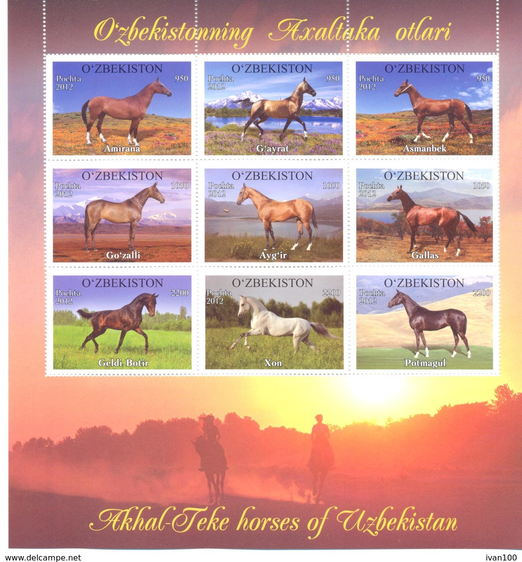 2012. Uzbekistan, Horses Of Uzbekistan, Sheetlet, Mint/** - Usbekistan