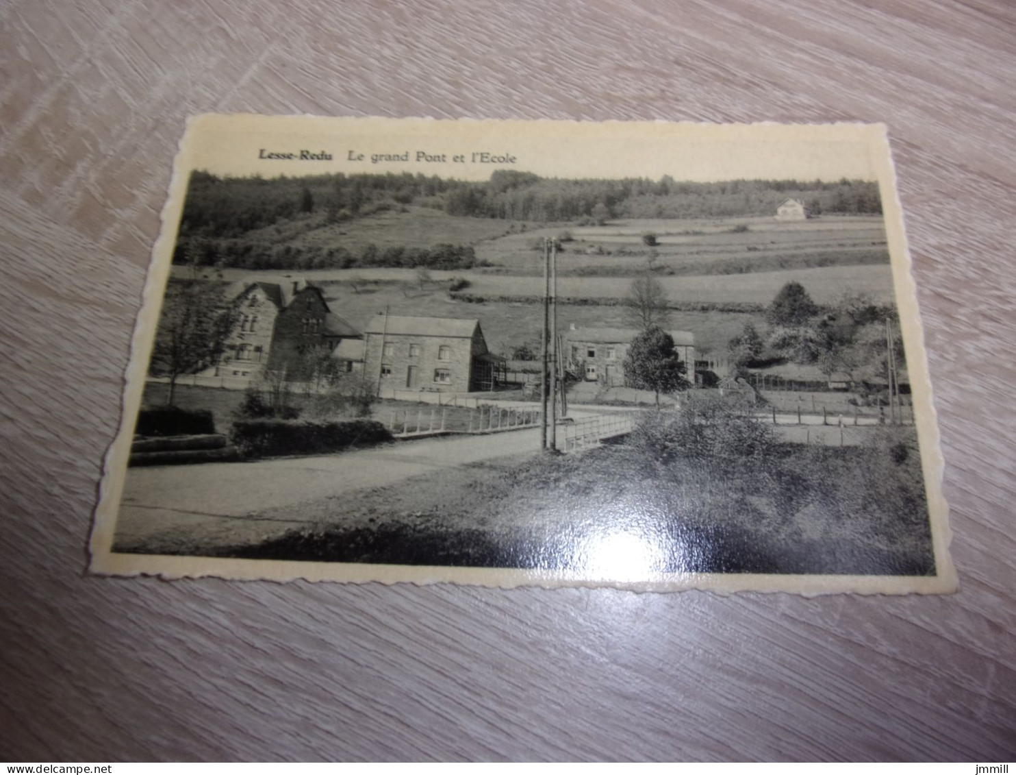 Mes Ref 2 : Carte Postale Redu La Lesse : Le Pont Et L'école - Libin