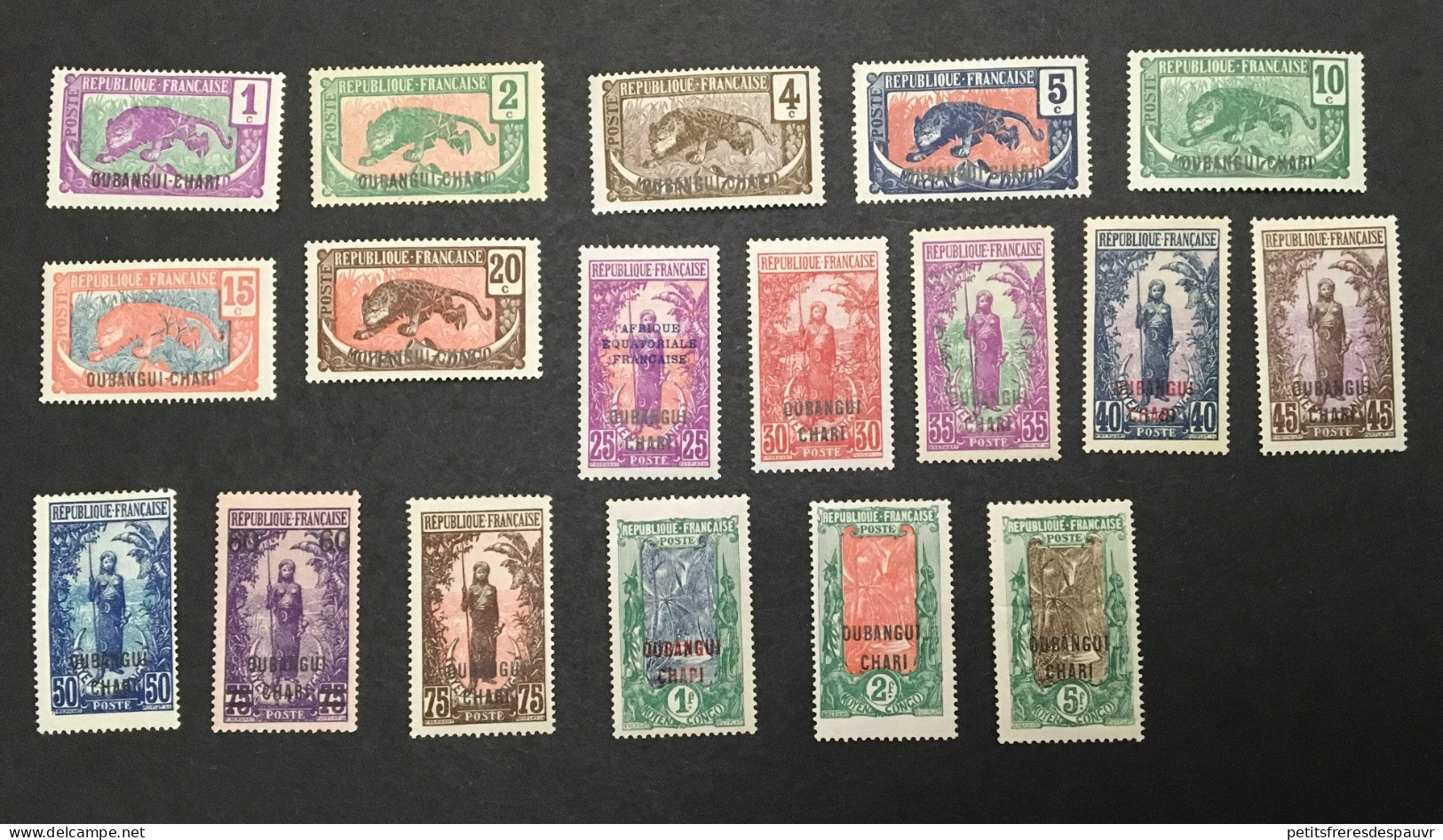 OUBANGHI CHARI - YT 25 à 42 (18 Valeurs) - Neufs Avec Charnière MH *  - Cote 135E - Unused Stamps