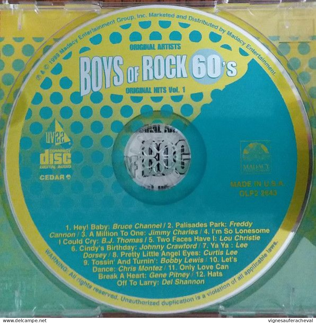 Artistes Varies - Boys Of Rock 60's Vol.1/the Best Of Rock - Hit-Compilations