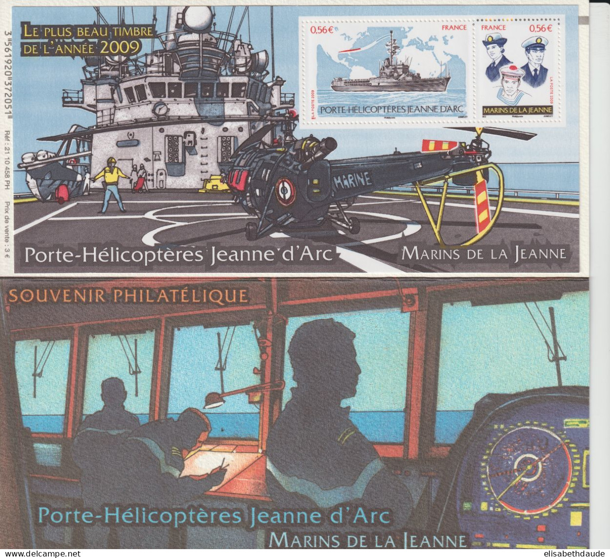 2010 - BLOC SOUVENIR N°55 ** MNH - PORTE HELICOPTERES JEANNE D'ARC - - Souvenir Blocks & Sheetlets